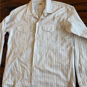 Sugar Cane Co. Western Red Striped Button-Down Shirt